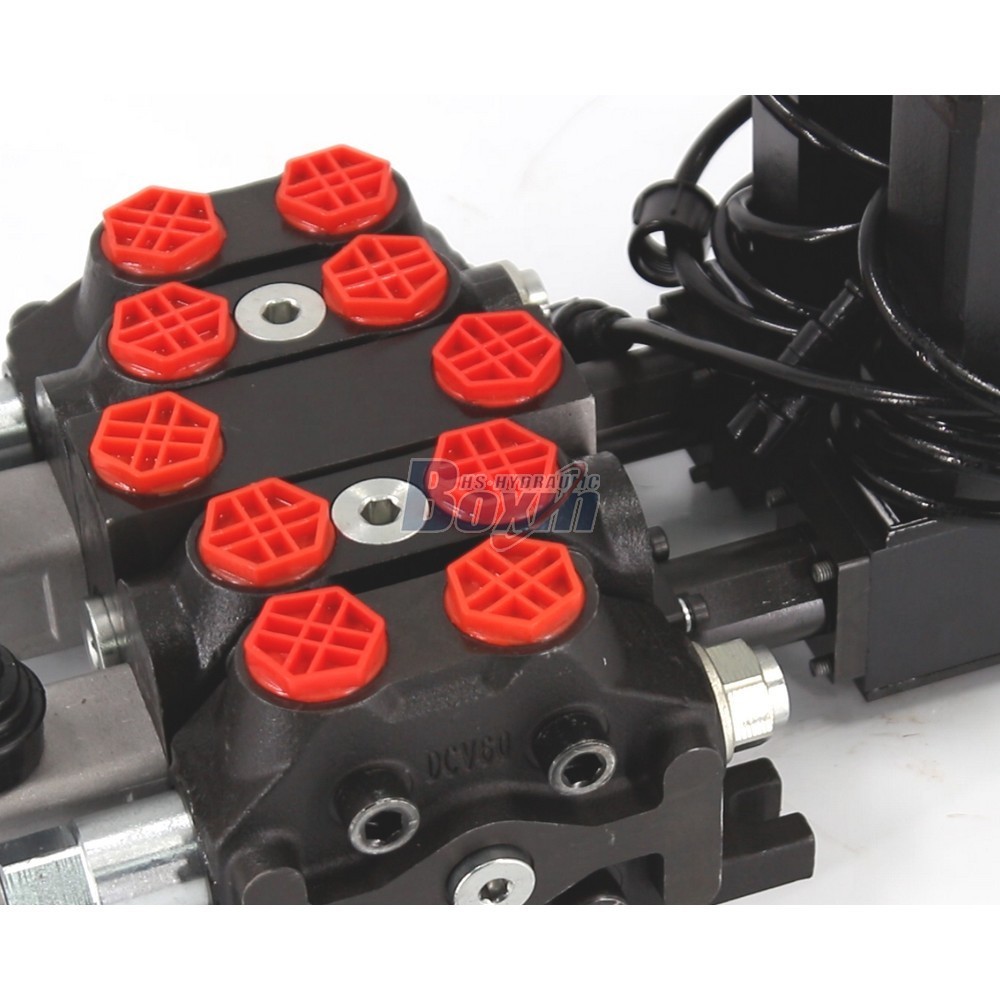 DCV60 Hydraulic 2 Spool Sectional Directional Valve with Electric Motor detail image